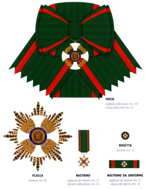 Cavaliere di Gran Croce con Gran Cordone-OMRI-insegne maschili