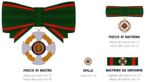 Le insegne femminili del Cavaliere OMRI